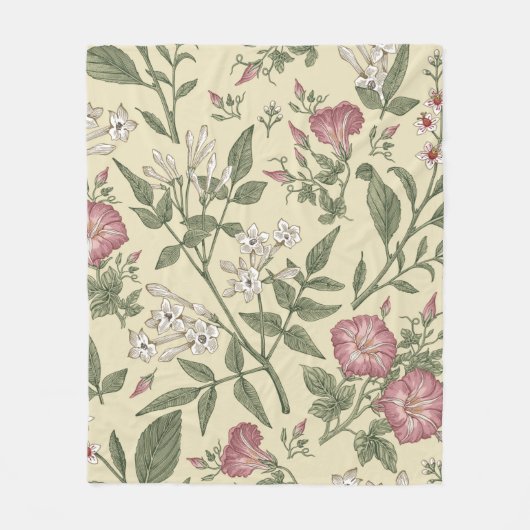 Couverture Polaire Seamless pattern. Beautiful fabric blooming realis (Devant)