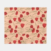 Couverture Polaire Seamless pattern of poppy on a beige backgroundabs (Devant (Horizontal))