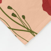 Couverture Polaire Seamless pattern of poppy on a beige backgroundabs (Coin)