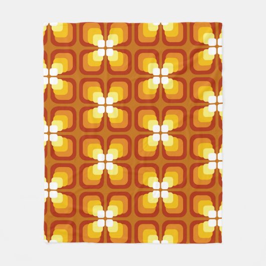 Couverture Polaire Seamless pattern with abstract floral elements and (Devant)