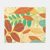 Couverture Polaire Seamless pattern with autumn leaves  (Devant (Horizontal))