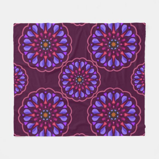 Couverture Polaire Seamless pattern with ethnic mandala art ornament. (Devant (Horizontal))