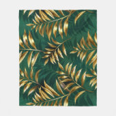 Couverture Polaire Seamless pattern with golden ferns (Devant)