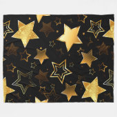 Couverture Polaire Seamless pattern with Golden Stars (Devant (Horizontal))
