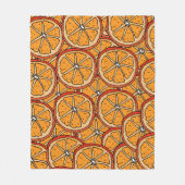 Couverture Polaire Seamless pattern with orange. Endless texture (Devant)