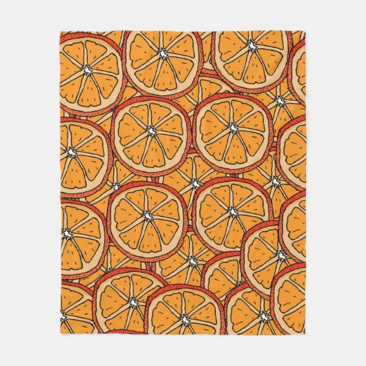 Couverture Polaire Seamless pattern with orange. Endless texture (Devant)