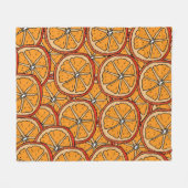 Couverture Polaire Seamless pattern with orange. Endless texture (Devant (Horizontal))