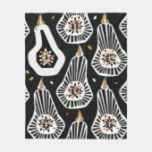 Couverture Polaire Seamless pattern with stylized pumpkins and seeds (Devant)