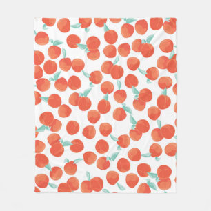 Couverture Polaire Seamless peach pattern with fruits background. Sum