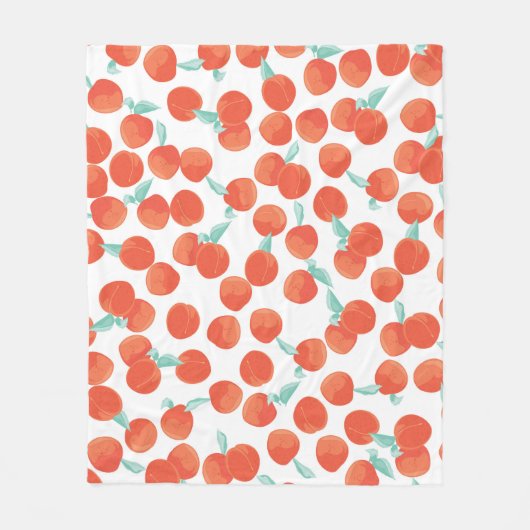 Couverture Polaire Seamless peach pattern with fruits background. Sum (Devant)