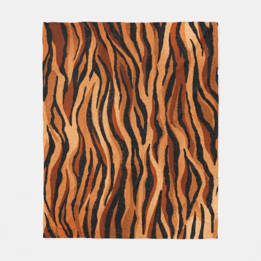 Couverture Polaire seamless tiger skin pattern. hand drawn (Devant)