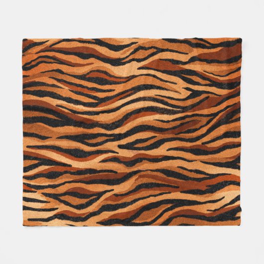 Couverture Polaire seamless tiger skin pattern. hand drawn (Devant (Horizontal))