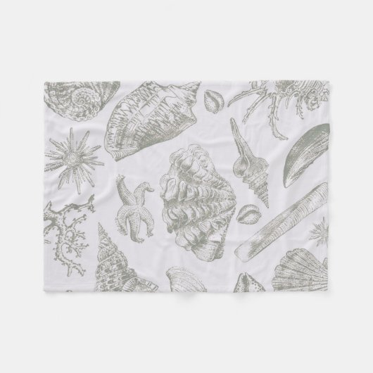 Couverture Polaire Seashell Soft Antique Art Beach Shops (Devant (Horizontal))