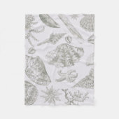 Couverture Polaire Seashell Soft Antique Art Beach Shops (Devant)