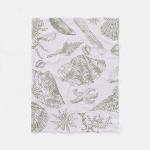 Couverture Polaire Seashell Soft Antique Art Beach Shops