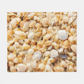 Couverture Polaire Seashell texturé arrière - plan de plage d'été. (Devant (Horizontal))