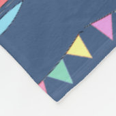 Couverture Polaire Seaside Town Sail Boats and Bunting Pattern Blue (Coin)