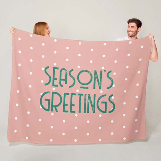 Couverture Polaire Season's Greetings Polka Dot (En situation)