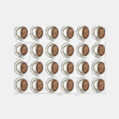 Couverture Polaire Seattle Coffee Cup Latte Barista Coffee House Shop (Devant (Horizontal))