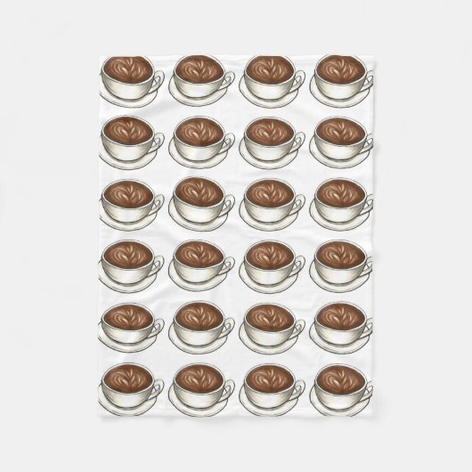 Couverture Polaire Seattle Coffee Cup Latte Barista Coffee House Shop (Devant)