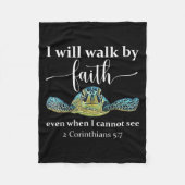 Couverture Polaire Seaturtle Turtle I Will Walk By Faith Even When I (Devant)