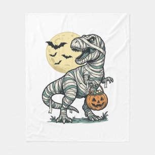 Couverture Polaire Seau à bonbons de T-Rex momie Halloween Vecteur vi