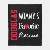 Couverture Polaire Secourt préférée de maman Noir personnalisé (Devant)