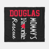 Couverture Polaire Secourt préférée de maman Noir personnalisé (Devant (Horizontal))