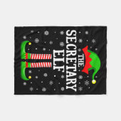 Couverture Polaire Secretary Elf Funny Christmas Family Matching  (Devant (Horizontal))