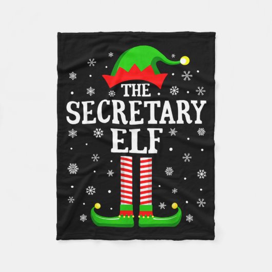 Couverture Polaire Secretary Elf Funny Christmas Family Matching  (Devant)