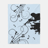 Couverture Polaire Section de trompette Musique bleue (Devant)