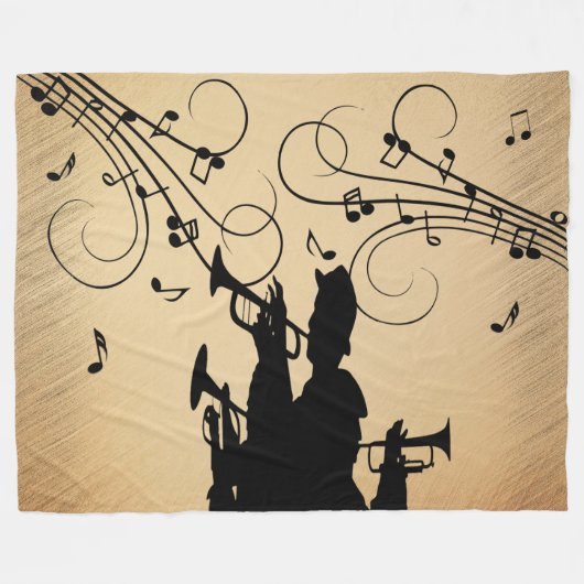 Couverture Polaire Section de trompettes Musique rustique (Devant (Horizontal))