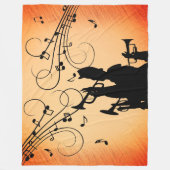 Couverture Polaire Section Trumpet Jazz Musique Orange Rust (Devant)