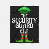 Couverture Polaire Security Guard Elf Matching Family Group Christmas (Devant)