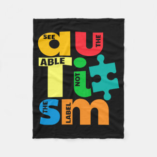 Couverture Polaire See The Able Not The Label Autism Awareness T Shir