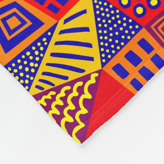 Couverture Polaire Segmenté Abstrait 070717 - Couleurs 01 (Coin)