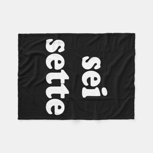 Couverture Polaire Sei Sette Italian Funny  (Devant (Horizontal))