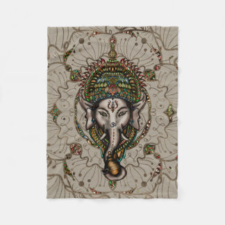 Couverture Polaire Seigneur Ganesha - couleur sur la toile