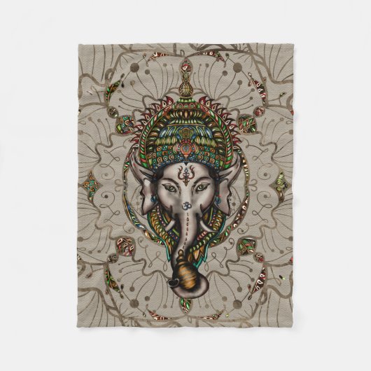Couverture Polaire Seigneur Ganesha - couleur sur la toile (Devant)