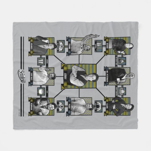 Couverture Polaire Seinfeld | Graphique de relation de caractère (Devant (Horizontal))
