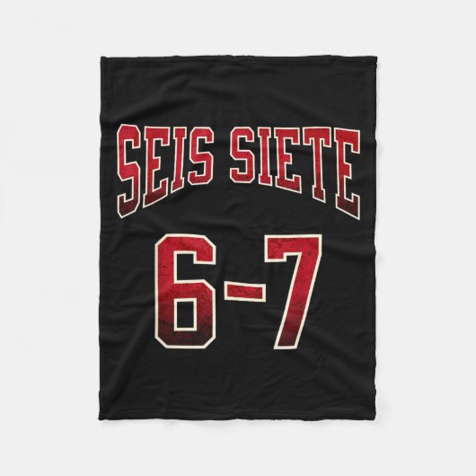 Couverture Polaire Seis Siete 67 Spanish Srts Jersey Funny Six Seven  (Devant)