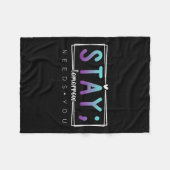 Couverture Polaire Séjour - Demain a besoin de vous Semicolon Suicide (Devant (Horizontal))