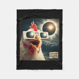 Couverture Polaire Selfie Poulet Enfants Mens Éclipse Solaire