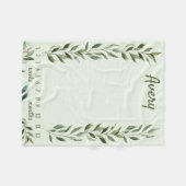 Couverture Polaire Semaine du mois des Feuilles verts neutres selon l (Devant (Horizontal))