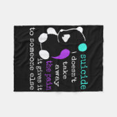 Couverture Polaire Semicolon de prévention du suicide (Devant (Horizontal))