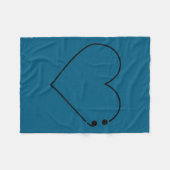 Couverture Polaire Semicolon Heart Mental Health Awareness Therast De (Devant (Horizontal))