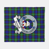 Couverture Polaire Sempill Moderne Clan Badge Tartan Plaid (Devant (Horizontal))