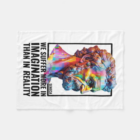 Couverture Polaire Seneca Overthinking Citation Stoicism Modern stoïq (Devant (Horizontal))