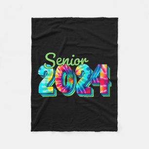 Couverture Polaire Senior 2024 Classe De 2024 Retour À L'École Tie Dy