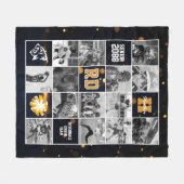 Couverture Polaire Senior Cheer Team Custom Photo Black Gold (Devant (Horizontal))